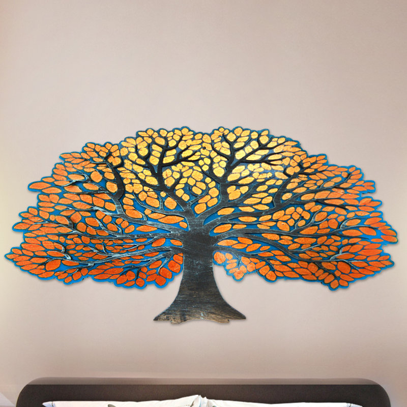 Décoration murale arbre feuille, H 12 po x l 24 po