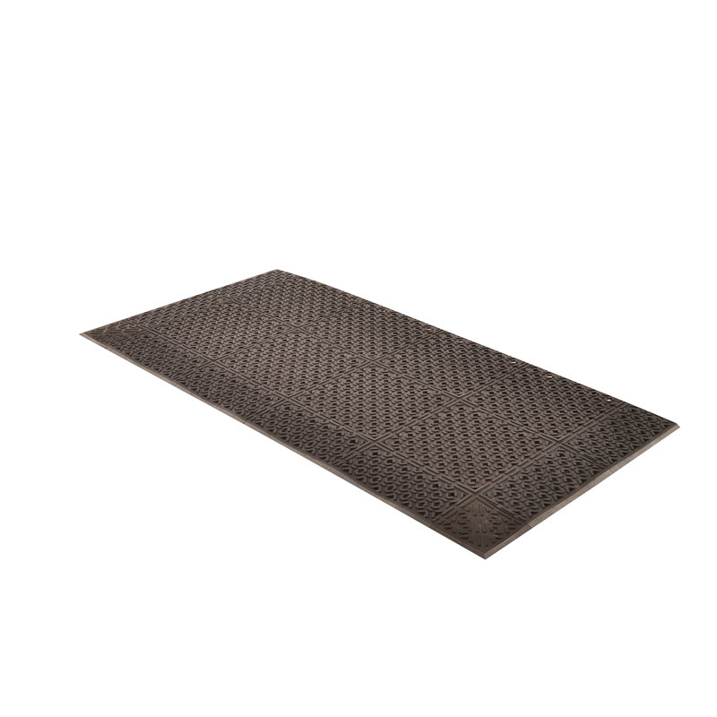Tapis utilitaire Cushion-Lok, Noir, Rectangle 2 pi 6 po x 5 pi