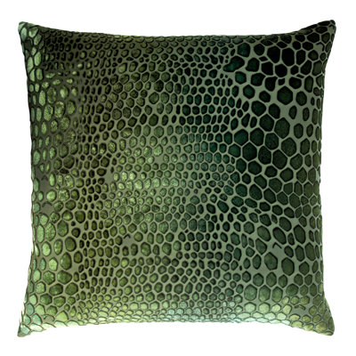 Snakeskin Square Velvet Pillow Cover & Insert
