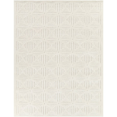 Tapis à motif géométrique moderne crème Bolsena