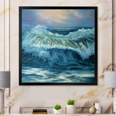 Vagues de l'océan bleu sauvage - XIXe