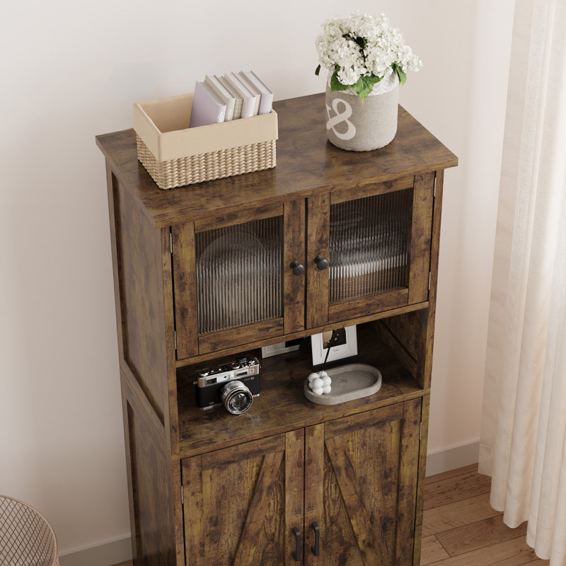 Adeon Kitchen Pantry, Rustic Brown