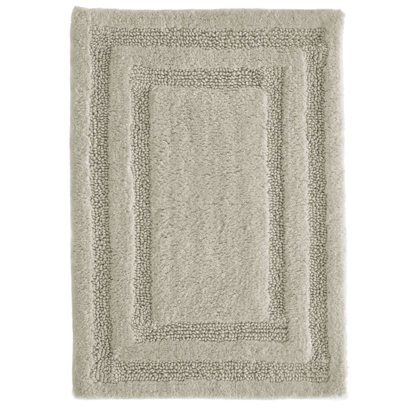 Tommy Bahama Isla Rectangular Bath Rug, 17" W x 24" L, Light Gray