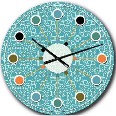 Horloge murale rétro Mid-Century