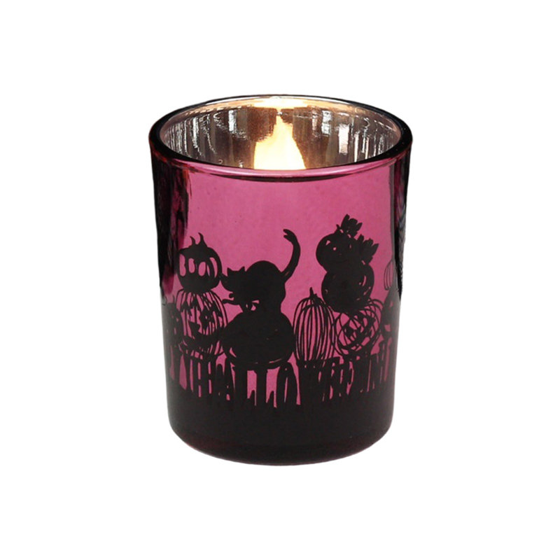 Verre à citrouille en verre Bougie d'aromathérapie, Mauve