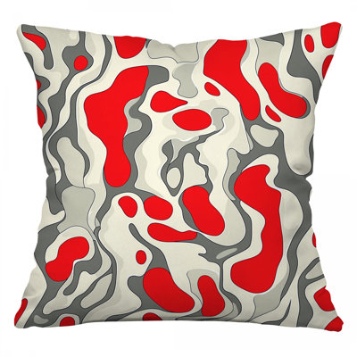 Coussin décoratif Red Swirls