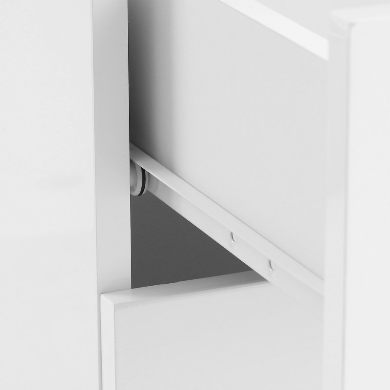 Mulak 45cm W Bedside Table, White