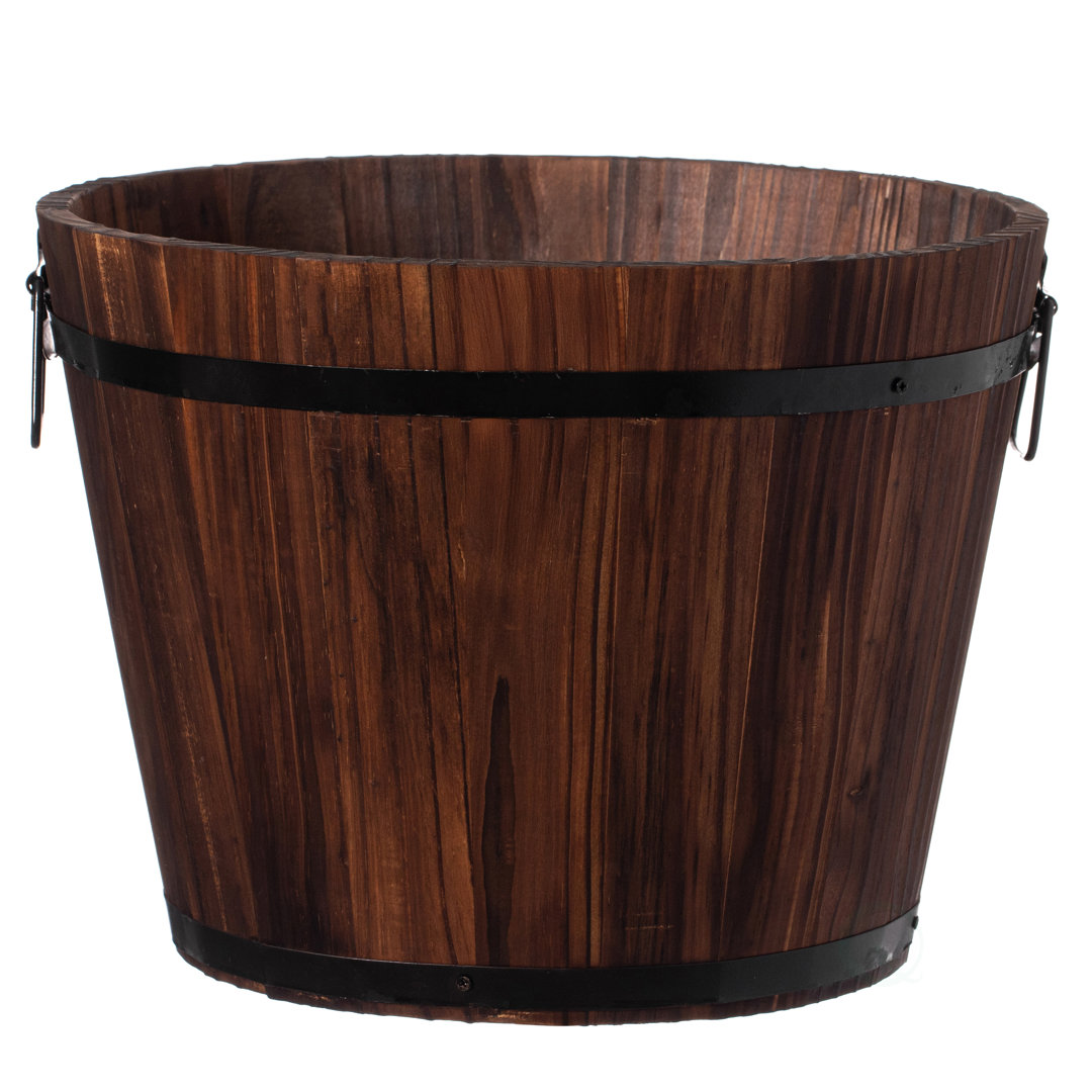 Keeney Handmade Wood Barrel Planter August Grove®