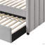 Lit de jour en velours Peridot Dove Grey