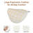 Ergonomic Saddle Stool with Premium Leather, Backrest Support, Rolling Casters, Easy to Assembly, Beige-523224578