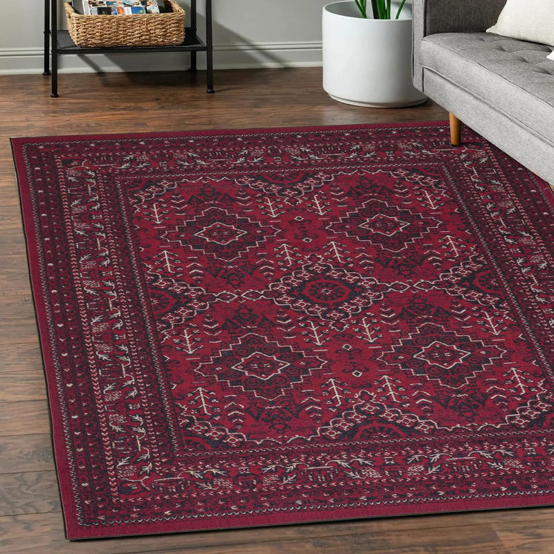 Sroda Washable Oriental Indoor Rug, Rectangle 5'4'' x 8'