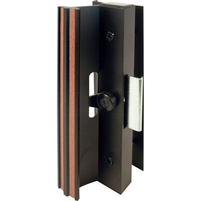 Prime-Line Sliding Glass Door Handle Set, Clamp Style, Surface Mount, Aluminum (Single Pack)