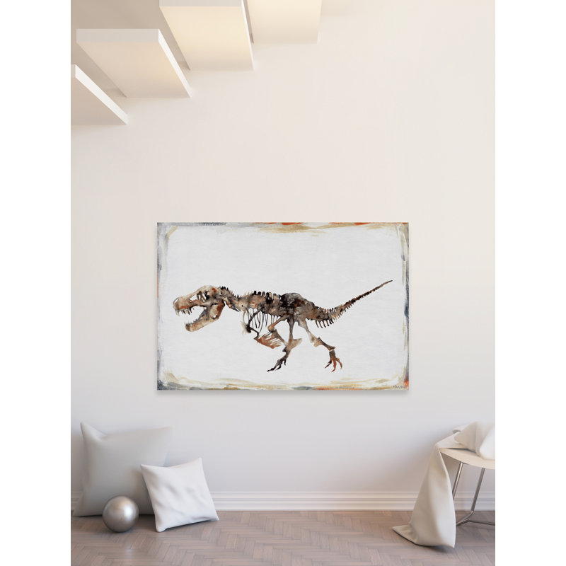 Savage Dino - peinture sur toile tendue, H 24 po x l 36 po x 1,5 po