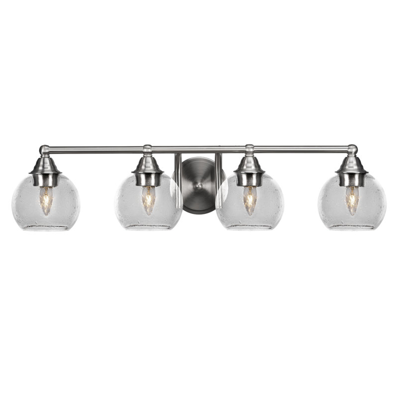 Michell 4-Light Bath Bar, Brushed Nickel