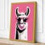 Llama Bubble Gum Modern - Wrapped Canvas-1636717459-1636717463