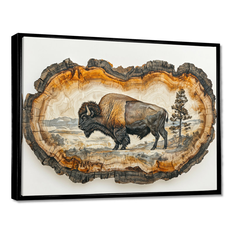 Gianluka II - Animals Large Wall Art, H 12 po x l 20 po, Cadre flottant, Noir