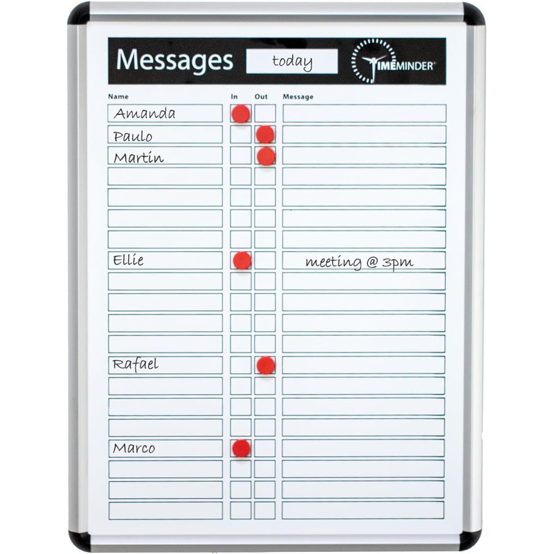 Wall Mounted Whiteboard, 60cm H x 45cm W