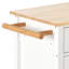 Chariot pour îlot de cuisine avec plateau en bois massif et roues verrouillables, largeur de 54,3 pouces, armoire à 4 portes et deux tiroirs, support à épices, porte-serviettes-1556577606