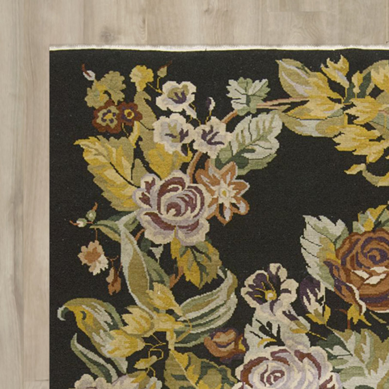 Chelsea Wool Floral Indoor Rug, Rectangle 7'9" x 9'9"