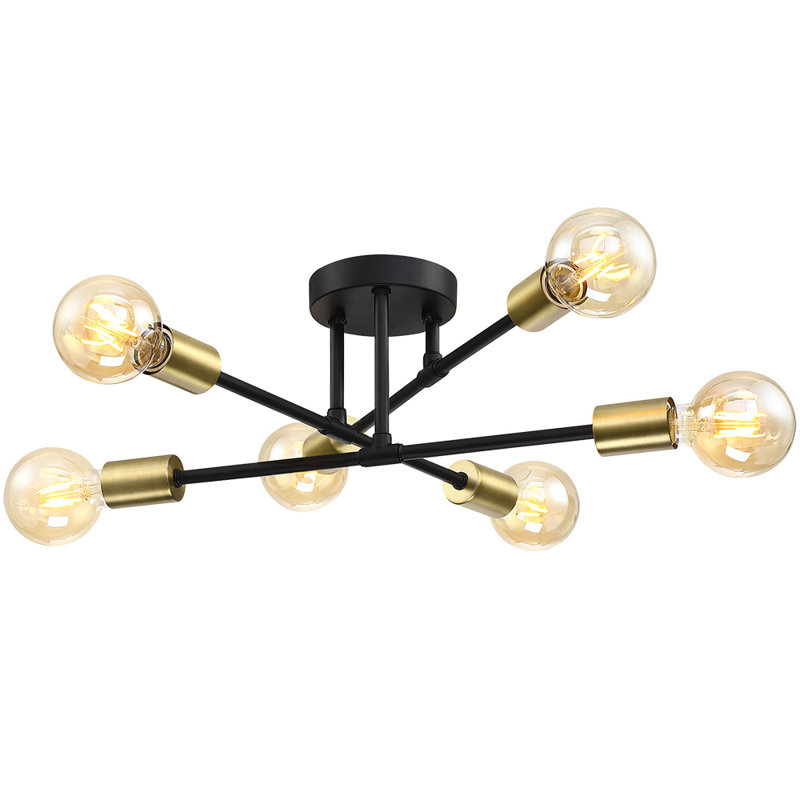 Plafonnier semi-encastré 6 lumières 25,5 po Jaslene