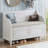 Rustic Multifunctional Storage Bench (White+Beige)-950131301