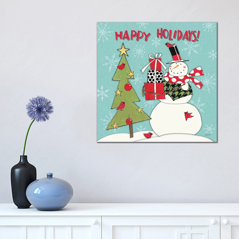 Snowman Sentiments V by Anne Tavoletti - Wrapped Canvas Print, 45.72 cm H x 45.72 cm W