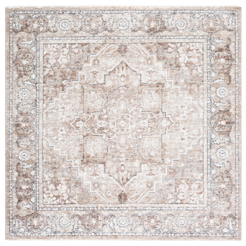 Tapis oriental performance Jacomine, Carré 5 pi 3 po