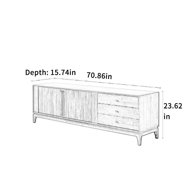 Meuble télé Modern, 70.86"