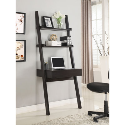 Bureau échelle en cappuccino à 2 tablettes Brookman