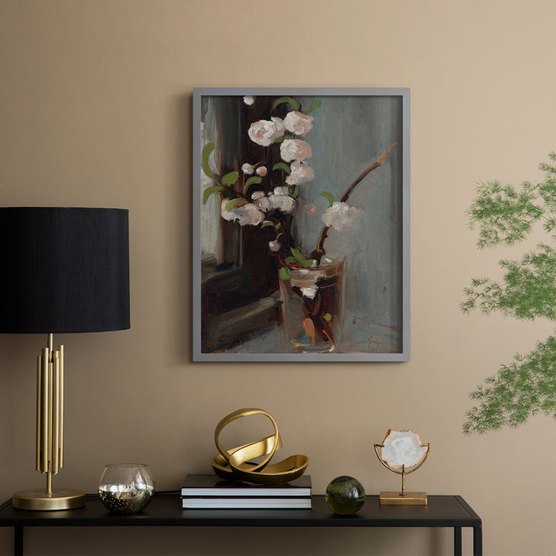 Vintage Floral Print CCCLXIX Framed Print - Solid Wood