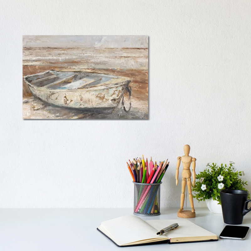 Weathered Rowboat I by Ethan Harper - Wrapped Canvas Print, 20.32 cm H x 30.48 cm W
