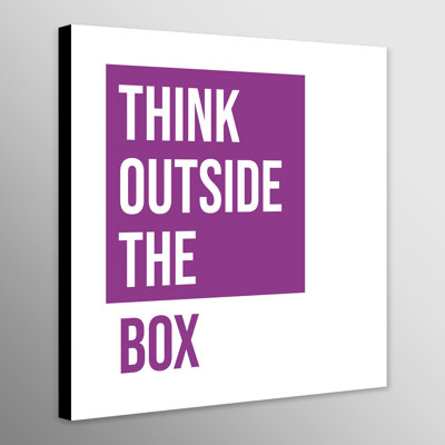Think Outside The Box - Wrapped Canvas Print