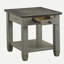 Table de bout Verduzco 24 "deux tons gris antique avec tiroir de rangement et tablette ouverte-203329554-203329553