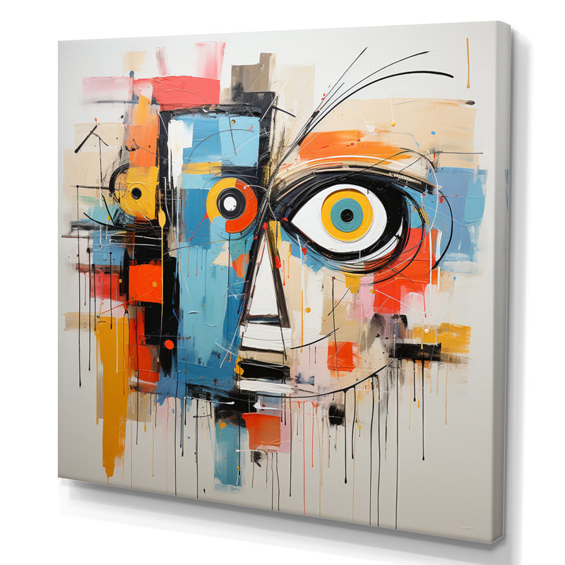Pop Pop Robot III - Imprimé, H 24 po x l 24 po x P 1 po, Toile tendue