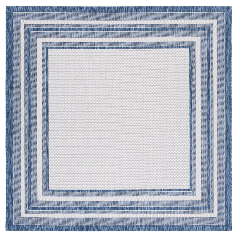 Austa Ivory/Navy Indoor/Outdoor Rug, Square 160 cm