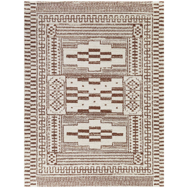 Union Rustic Rectangle Fauina Geometric Machine Woven Polyester ...