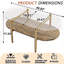 Table basse ovale avec tablette