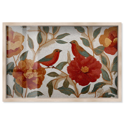«Orange Robins III», reproduction d'art rétro par Art Remedy