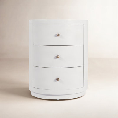 Celine 3-Drawer Acacia Nightstand