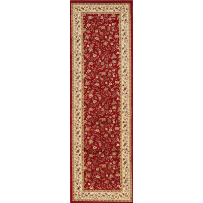 Tapis rouge à motif floral Weisgerber