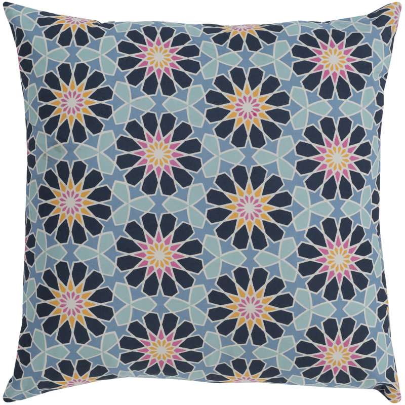Housse de coussin Francesco, H 20 po x l 20 po x P 0,25 po, Denim, Housse de coussin seulement - sans insert