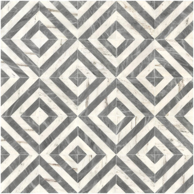 Marbre à jet d'eau 12 * 12, gris blanc 2 couleurs, marbre naturel, pour plancher et mur, carrelage en marbre poli, pierre naturelle, marbre véritable, marbre véritable