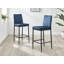Kenesaw Luxury Breakfast Bar Stool in Quilted Design Velvet Leg - Modern Chic Kitchen-772275609-753626247