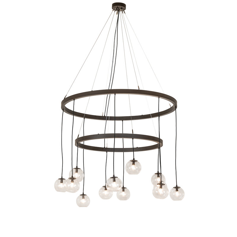 Lustre 12 lumières à 2 niveaux Bola