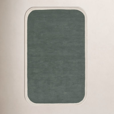 Hermione Green Beige Hand-Tufted Wool Rug