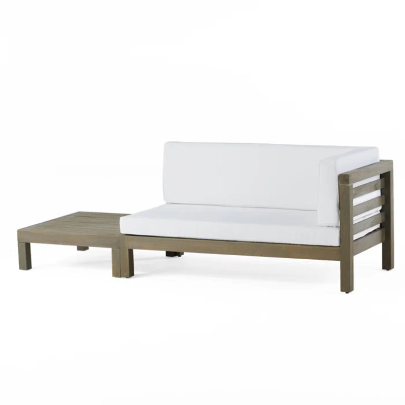 BANC D'ANGLE ET COFFRE À COIN OANA, BLANC, Blanc
