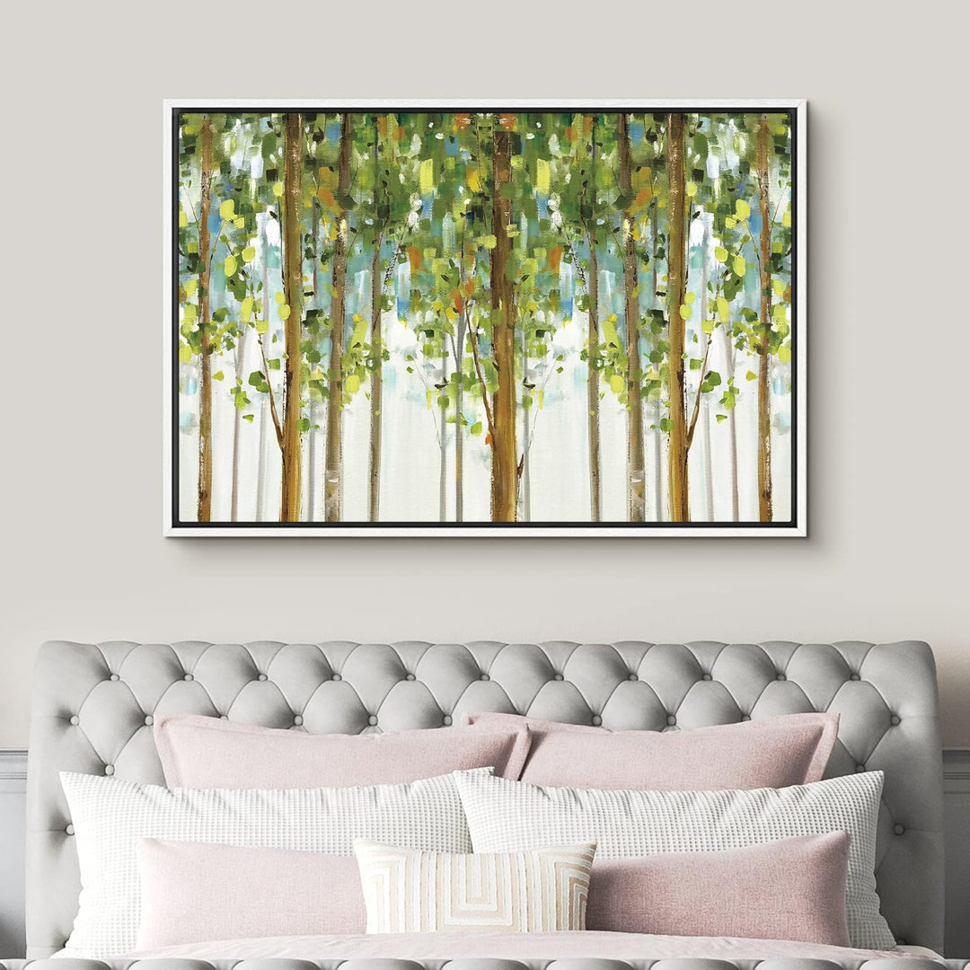 Abstract Forest " Green Forest Trees Abstract Leaves " IDEA4WALL Overall 