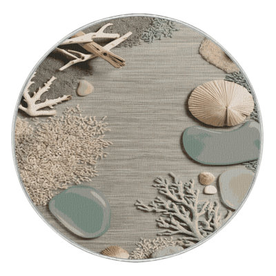 Washable Coastal Surface Collection Coastal Area Rug