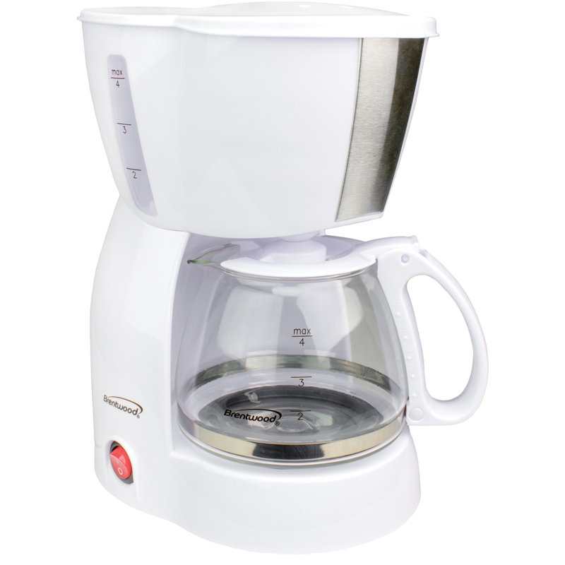 Brentwood Appliances 4-Cup Coffee Maker, White