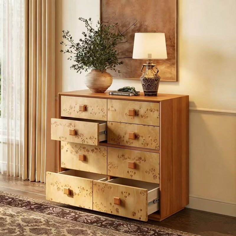 Tree Knot Patterned Floor Standing Accent Chest